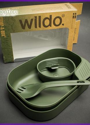 Туристичний набір посуду wildo camp-a-box light - olive 14742/20264