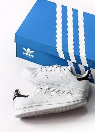 Аккуратные женские кроссовки adidas stan smith в белом цвете (36-40)8 фото