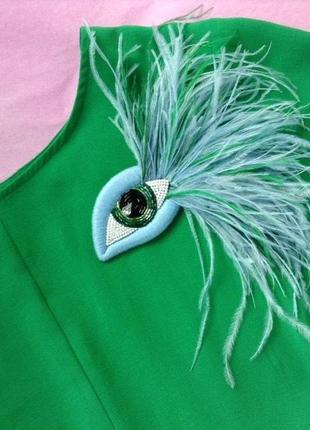 Брошка очей зелений блакитний