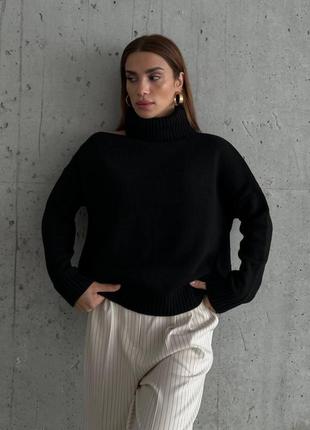 Женский свитер машинной вязки отличное качество с вырезом на одно плече оверсайз турция3 фото