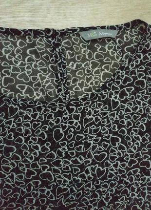 Блузка, блуза в сердечки xs-s4 фото