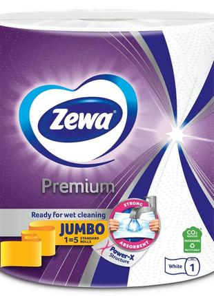 Полотенца бумажные "zewa" premium jumbo, белые, 1 шт