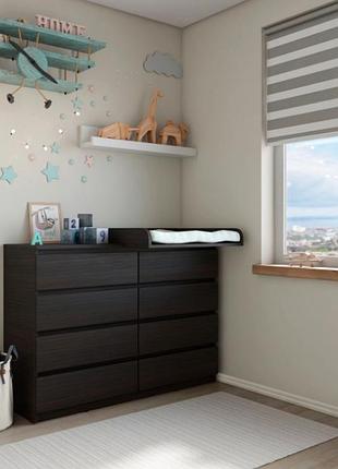 Комод лайт экко 6 ящиков + пеленатор накладной 160 см
