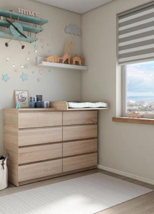Комод лайт экко 6 ящиков + пеленатор накладной 160 см