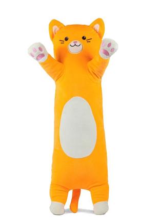 М'яка іграшка kidsqo валик кіт батон еклер рудий 80см (kd733)