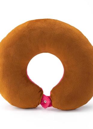 М'яка іграшка kidsqo подушка для подорожей пончик рожевий 30 см (kd6951)2 фото