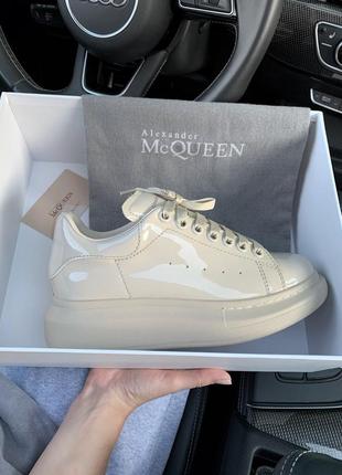 Alexander mcqueen light beige patent