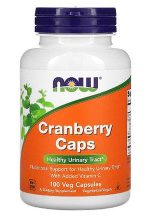 Трави now foods журавлина, cranberry caps, 100 вегетаріанських капсул (now-03230)