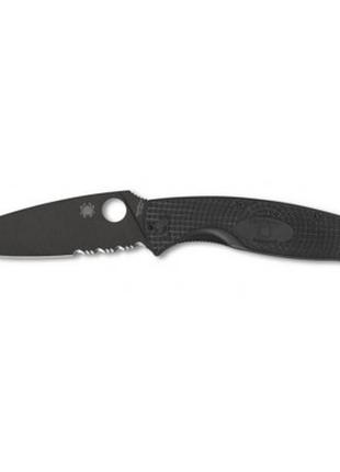 Нож spyderco resilience frn black blade serrated (c142psbbk)