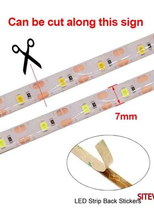 Світлодіодна стрічка лента 2 метра dc 5v 2835 led з usb powerbank