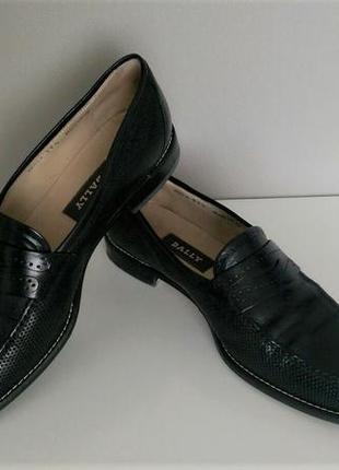 Классические чёрные туфли лоферы penny-loafers bally, оригинал8 фото