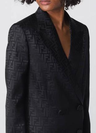 Черный костюм fendi женский брюки пиджак2 фото