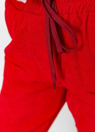 Штани жіночі вельветові, колір червоний,5 фото