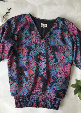 Ретро винтажная блуза рубашка топ kresiv international в стиле 70-х винтаж4 фото