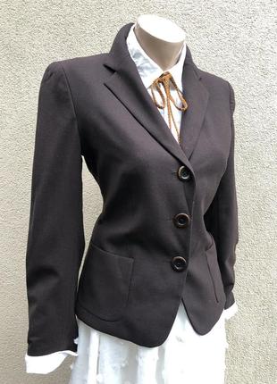 Винтаж,коричневый,шерстяной жакет,пиджак,офисный,люкс бренд,оригинал max mara5 фото