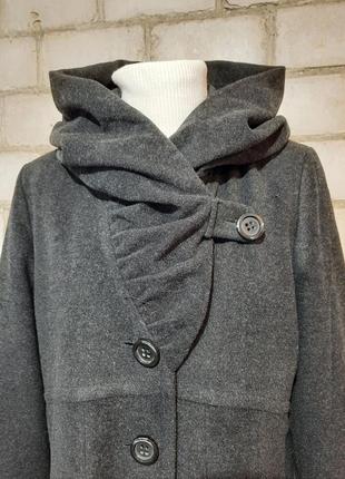 Роскошное пальто шерсть кашемир австрия премиум с капюшоном7 фото
