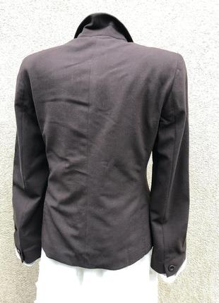 Винтаж,коричневый,шерстяной жакет,пиджак,офисный,люкс бренд,оригинал max mara8 фото
