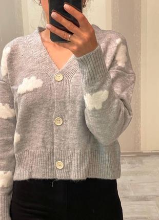 Свитер свитер кардиган кардиган короткий женский вязаный нарядный повседневный...