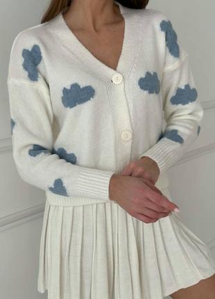 Свитер свитер кардиган кардиган короткий женский вязаный нарядный повседневный стильный красивый серый бежевый белый базовый оверсайз кофта8 фото