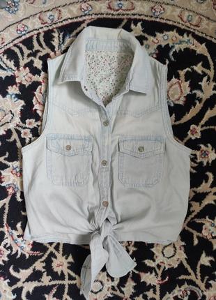 Рубашка джинсовая 34-36р