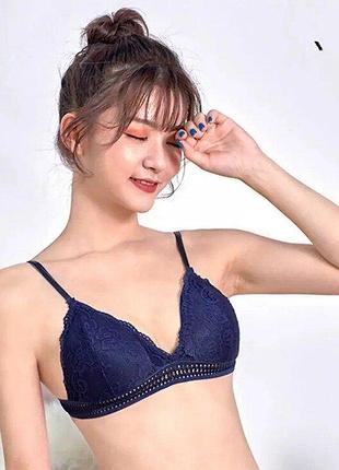 Бюстгальтер - бралетт finetoo кружевной на резинке. чашка: а-в.