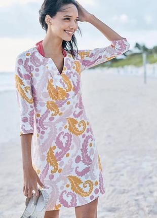 Классическое платье туника платья из льна льняное boden