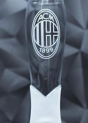Подарочный глянцевый бокал 440 мл  с лого футбольного клуба милан ac milan  football club