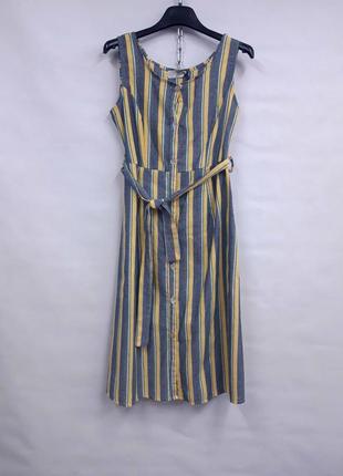 Льняное платье - халат италия размер xs3 фото