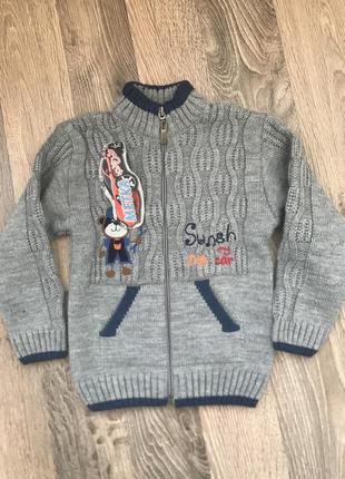 Дитяча тепла кофта светр на замочку