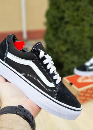 Трендовые унисекс кеды vans old school чёрные 36-45 р