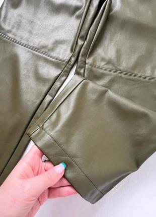 Шикарные утепленные брюки из эко кожи5 фото