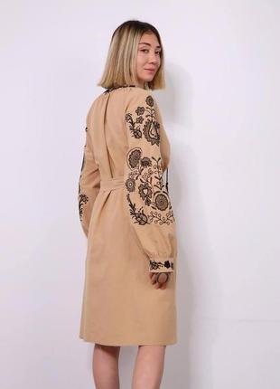 Колоритное платье с вышивкой, украинное платье вышиванка, этно платье с вышивкой3 фото