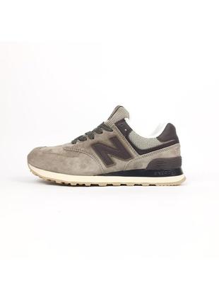 New balance 574 замша коричневые