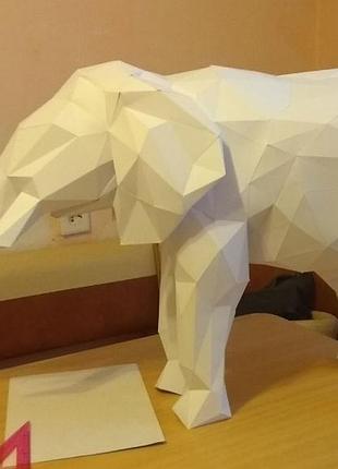 Paperkhan конструктор из картона слон мамонт трофей оригами паперкрафт фигура набор антистресс подарок сувенир