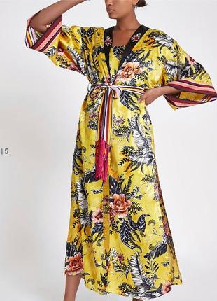 Яркий уличный халат, кимоно, кардиган стильная накидка стиль zara2 фото