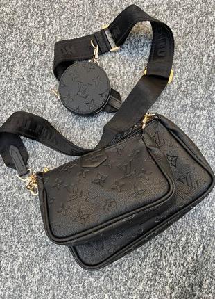 Жіноча сумка louis vuitton multi (black) люкс якість