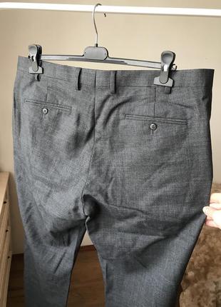 Вовняні класичні чоловічі брюки 38w 32l slim fit3 фото