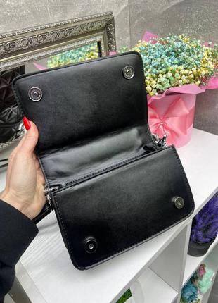 Сіра стильна якісна практична універсальна сумочка з ланцюжком8 фото