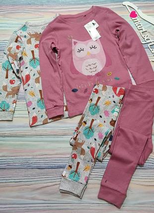 Пижама с животными для девочки - набор cool club р. 128