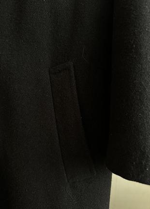 Пальто черное классическое длинное4 фото