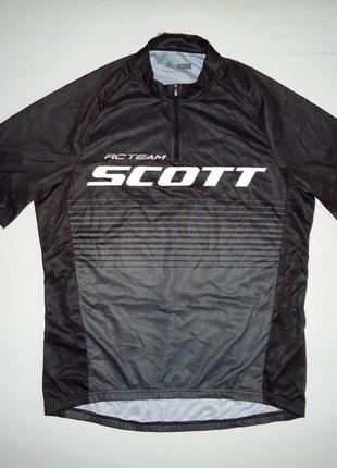 Велофутболка велоджерсі scott rc team black grey cycling jerseys (xl)