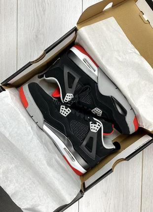 Кроссовки nike air jordan retro 4 bred