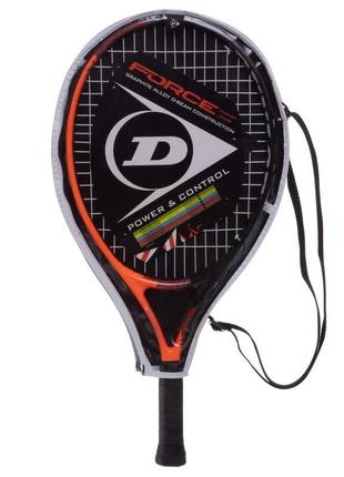 Ракетка для великого тенісу dunlop 💣tennis racket чорний-помаранчевий