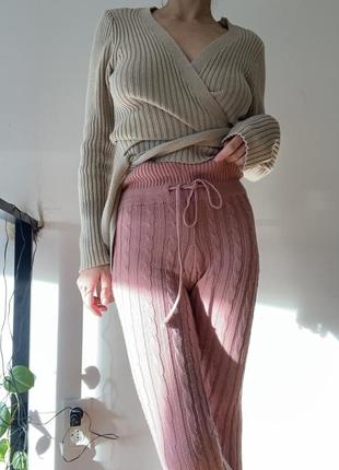 Вʼязані штани oysho, вʼязані легінси з вовни