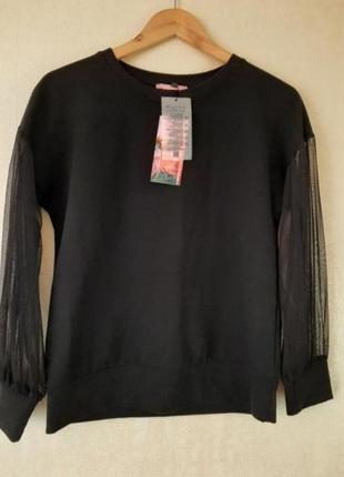 Свитшот с сеткой батник кофта реглан ждемпер