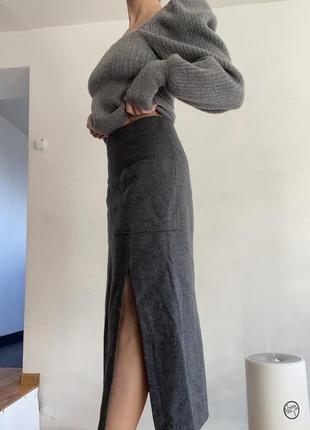 Юбка из шерсти mango, юбка в стиле cos, h&m, katsurina2 фото