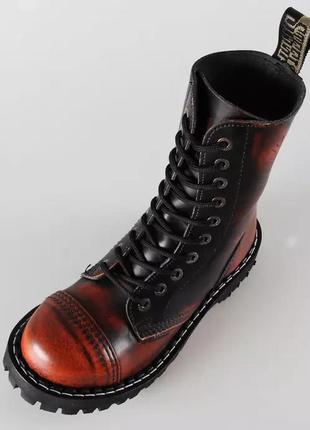 Steel оригинал ботинки сапоги 10 eye натуральная кожа original оранжевый оранжевый кожа4 фото