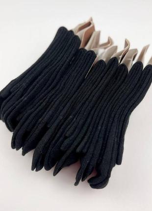 Чоловічі зимові високі вовняні шкарпетки корона 41-46р.без махри чорні.4 фото