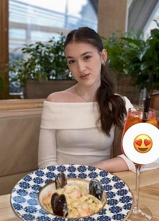 Ангоровая кофточка джемпер в рубчик с открытыми плечами хорошее качество