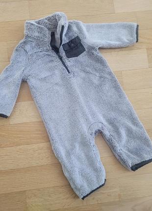 Флисовый ромпер человечек зимний